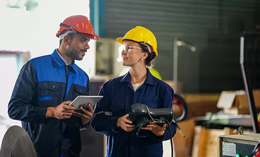Two workers